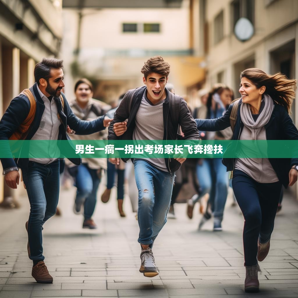 男生一瘸一拐出考场家长飞奔搀扶 男生一瘸一拐出考场家长飞奔搀扶