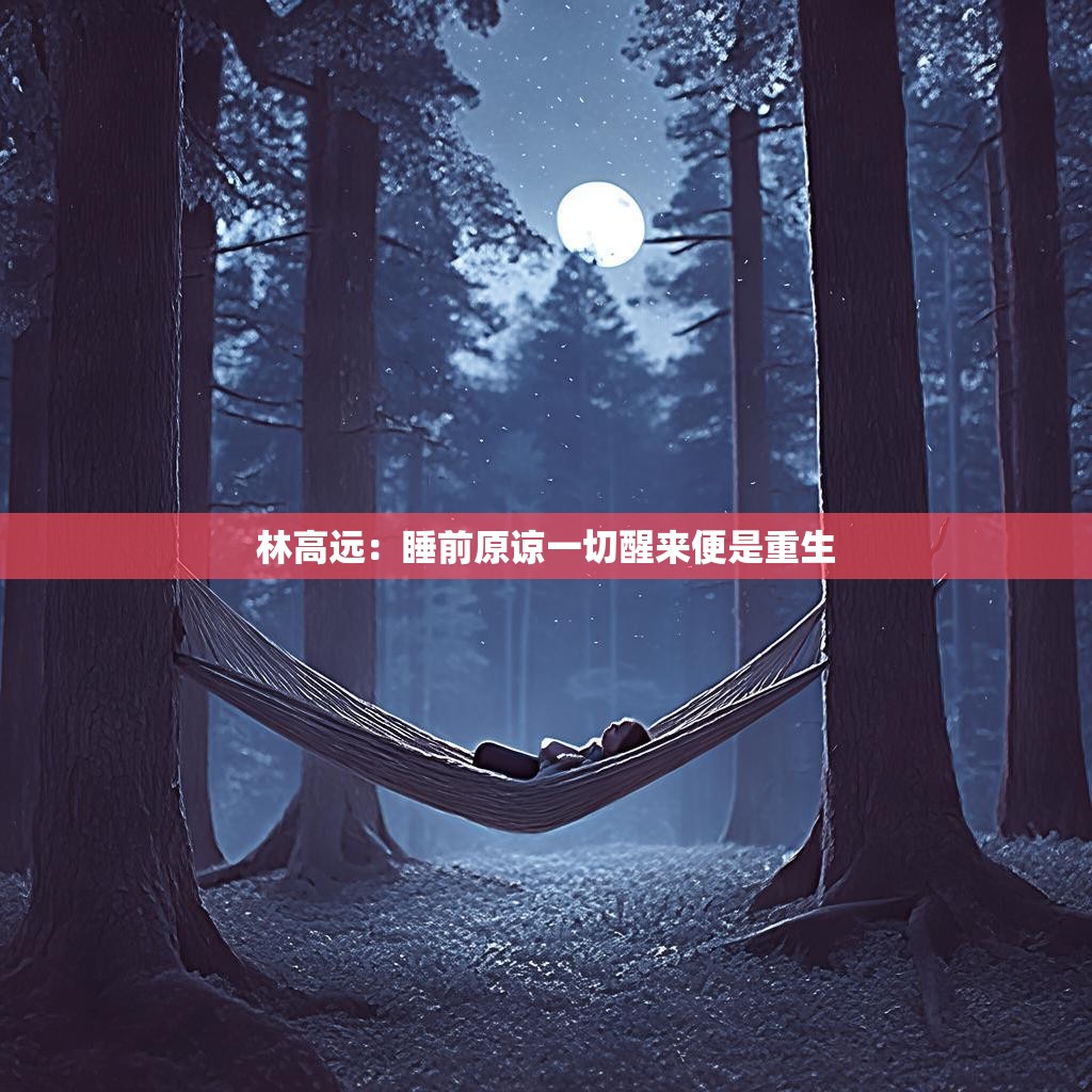 林高远：睡前宽恕，醒来重生