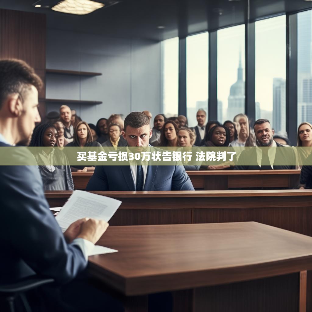 买基金亏损30万状告银行 法院判了