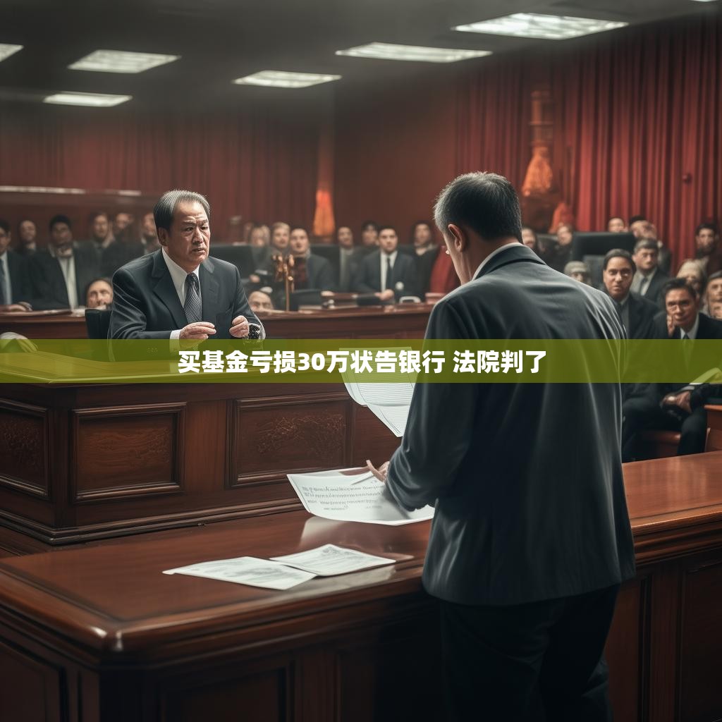 买基金亏损30万状告银行 法院判了