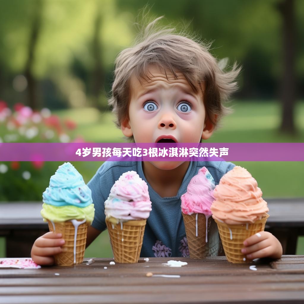 四岁男孩因过量食用冰淇淋导致失声
